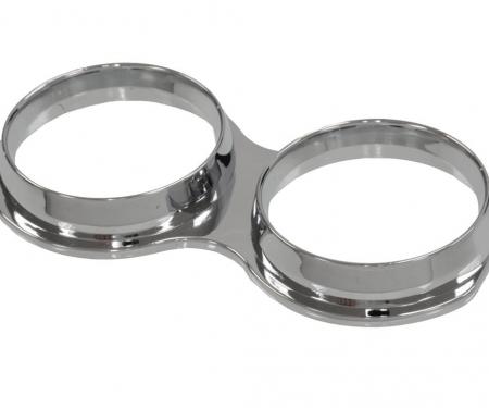 53-62 Gauge Bezel - Small Twin Chrome