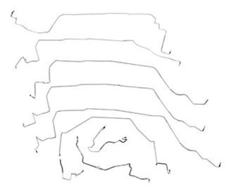 88-91 Brake Lines - Stainless Steel - 9 Pieces