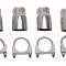 85-91 Exhaust Extensions Tips - Round Angle Cut Stainless Steel - 4 Pieces