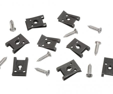 68-76 Chrome Rear Deck Vent Grille Screws with J-nuts
