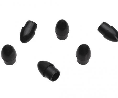 1963-1977 Luggage Rack Black End Tips (Set of 6)