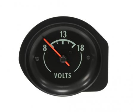 68-71 Voltmeter Gauge - Green Letter