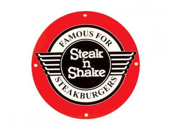 Porcelain Sign - Steak And Shake 12" Round