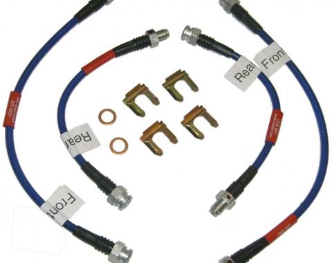 63-82 Brake Hoses Stainless Steel Braided Set of 4 Made In USA