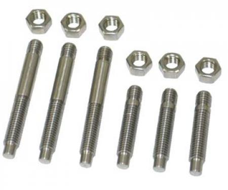 59-81 Exhaust Manifold Studs - Stainless Steel With Nuts Set 12 Pieces