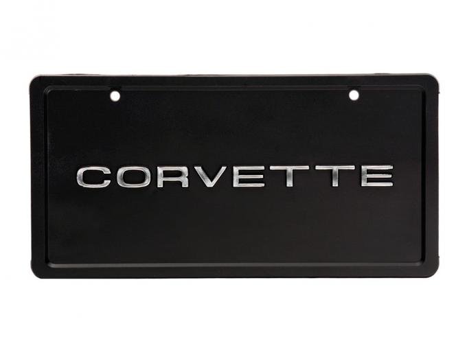 License Plate - Chrome 70's Style Lettering With Black Border