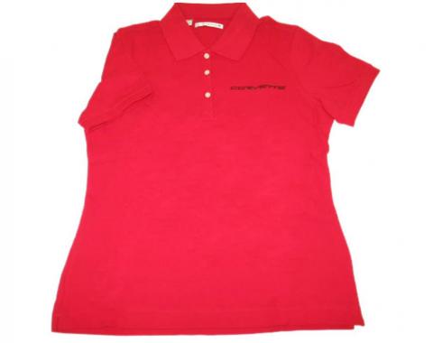 Polo Womens Cutter & Buck Pique Red Corvette Script