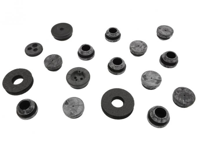 53-55 Firewall Grommet Kit - 17 Pieces