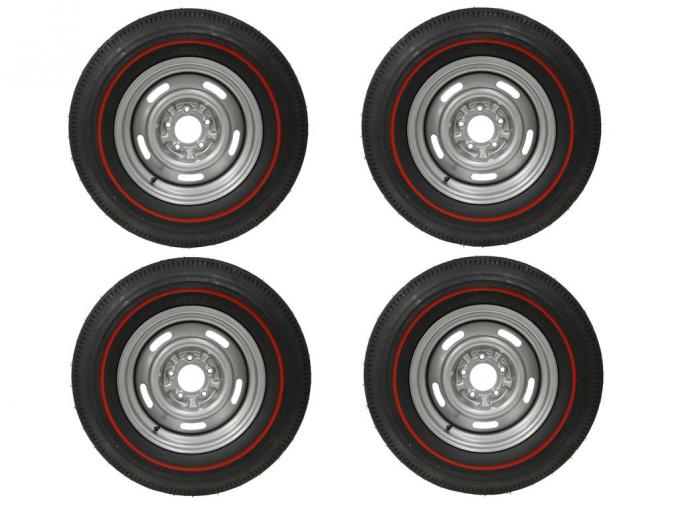 67 Wheels and Tires Package - Rally With Red Line BF Goodrich