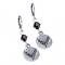 C8 Crystal Leverback Earrings