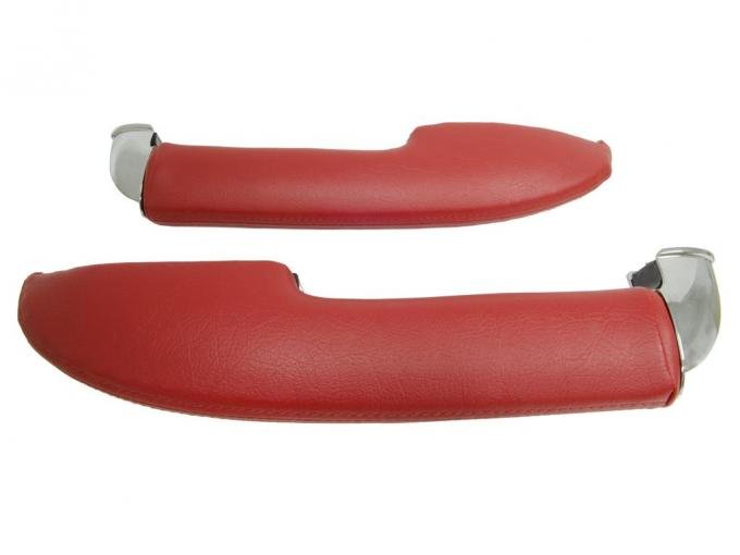 59-61 Arm Rest Assembled - Deluxe with Chrome Ends and Covers