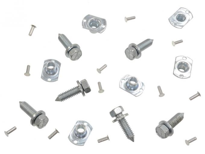 63-67 Battery Access Cover Bolts and Nuts Kit wth Air Conditioning or 65 396