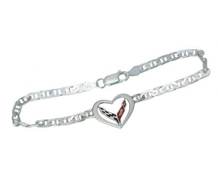 C7 Heart Bracelet - Sterling Silver