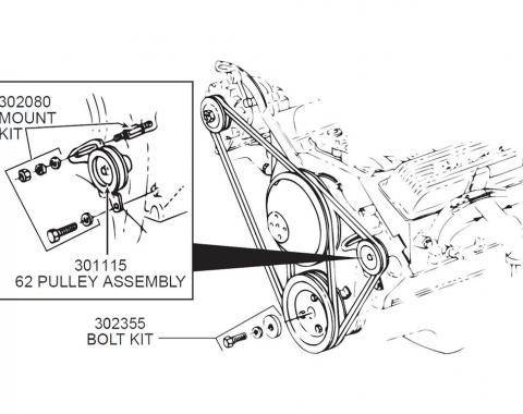 62 Idler Pulley - Hi Performance With Bracket