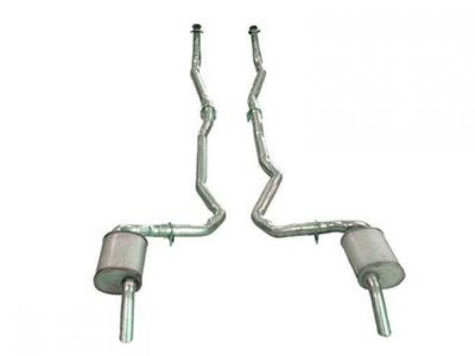 1974-1979 Dual Exhaust System L-82 4-Speed 2" To 2 1/2" w/ Hideaway Mufflers