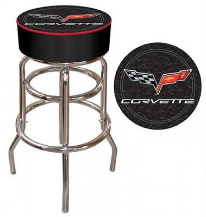 Counter Stool - Black With C6 Logo