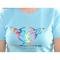 Womens Island Blue C5 Foil Logo And Script T-Shirt