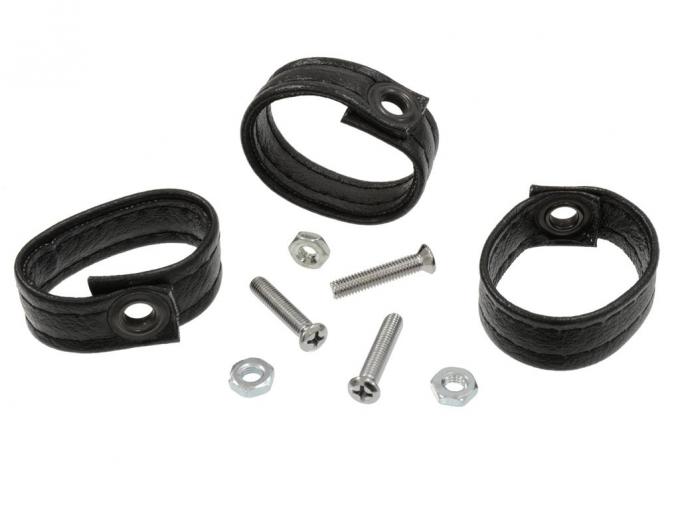 68-77 Rear Storage Compartment Door Pull Vinyl Loops w/Screws & Nuts