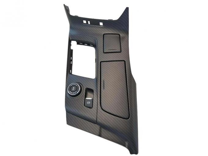14-19 Matte Finish Carbon Fiber Look Center Shifter Console Plate
