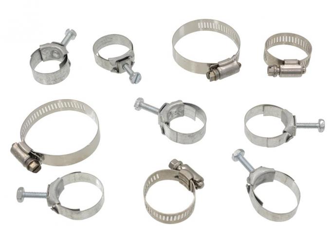 70 Radiator And Heater Hose Clamp Set - 350 With Air Conditioning - 10 Pieces
