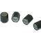 Valve Stem Caps With C6 Logo - Black - Set of 4