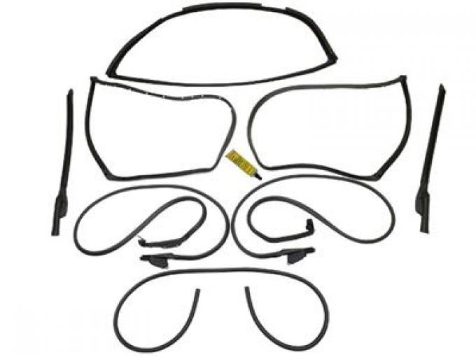 1969-1972 Coupe Body Weatherstrip Kit - Basic - 1969 Late