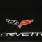 2005-2013 Dash Mat - Black With C6 Embroidered Logo - Except Heads Up Display