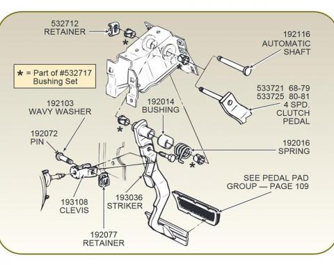 80-81 Clutch Pedal