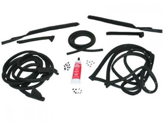 1969-1972 Coupe Body Weatherstrip Kit - Deluxe -1969 Late