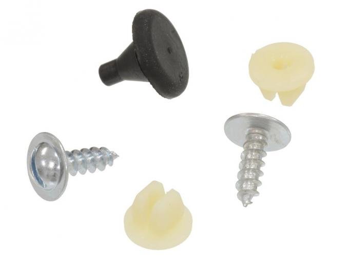 63-65 Front License Plate Mount Screws, Nuts And Bumper