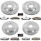 97-04 PowerStop Z26 Cross Drilled & Slotted Brake Rotors with Pads Kit