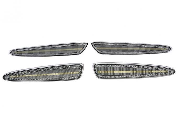 2005-2013 Zen6 Clear Red/Amber Laser LED Side Marker Lamps - Front and Rear