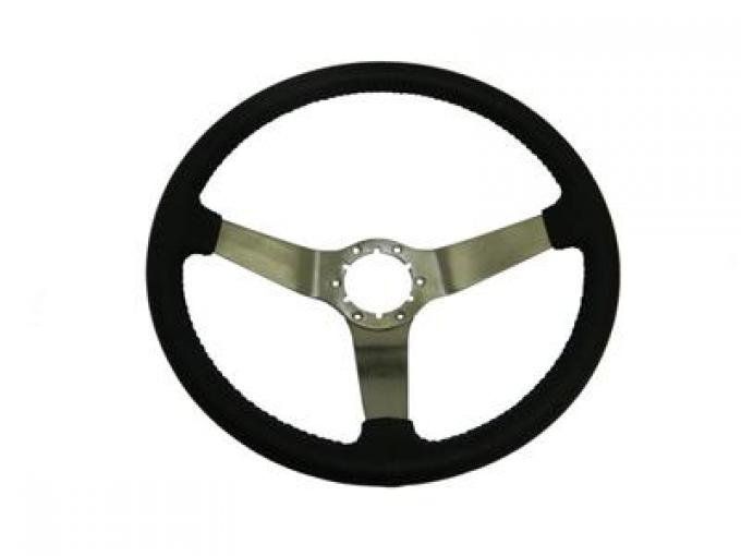 1967-1982 Steering Wheel - Brushed 3 Spoke - Leather