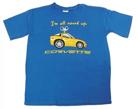 T-Shirt C6 Kids "I'm All Wound Up" Blue With Yellow