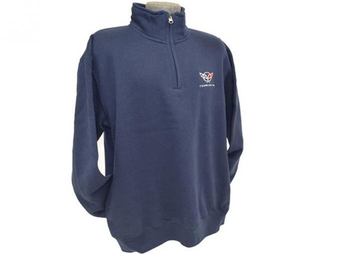 Sweatshirt - Men's Navy C5 1/4 Zip - Size Small