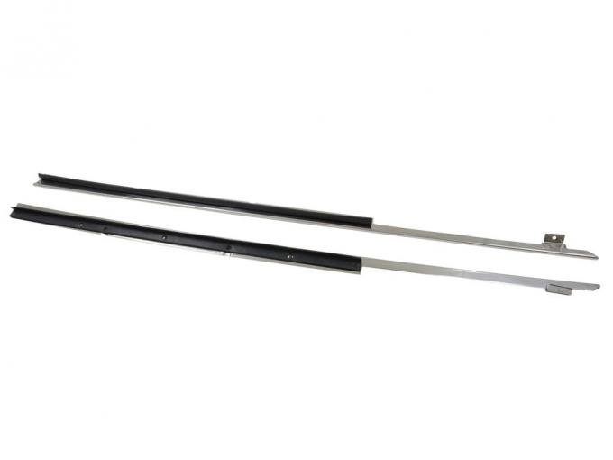 63-67 Convertible Door Outer Window Mouldings with Seals (63-64 Replacement)