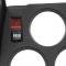 69-71 Center Gauge , Radio , Clock Surround Bezel With Pushbutton & Warning Lens