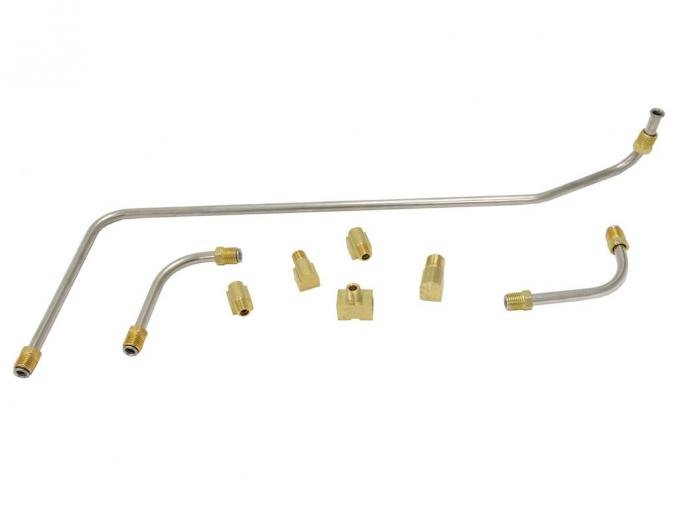 56-58 Fuel Line - Dual Fours Stainless Steel - Less Filter