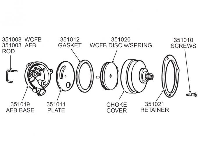 59-65 Choke Cover Retainer - 1 X 4 Wcfb