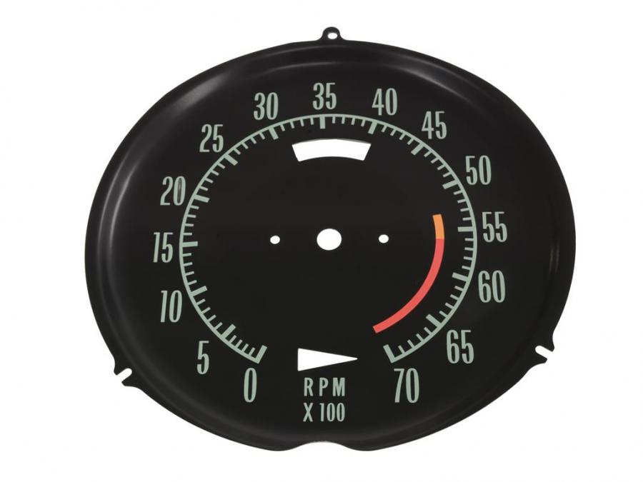 68-71 Tach / Tachometer Face 5600 Redline | Motor City Vettes