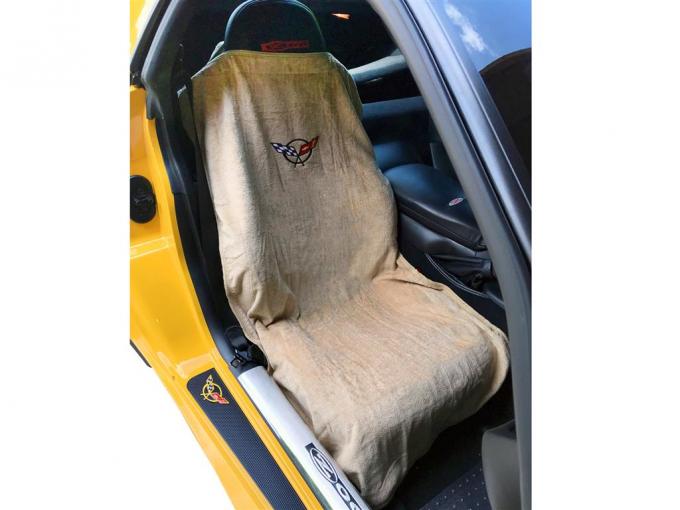 97-04 Seat Armour / Saver Tan With C5 Logo
