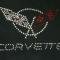 T-Shirt - Womans Black With C5 Emblem In Rhinestone