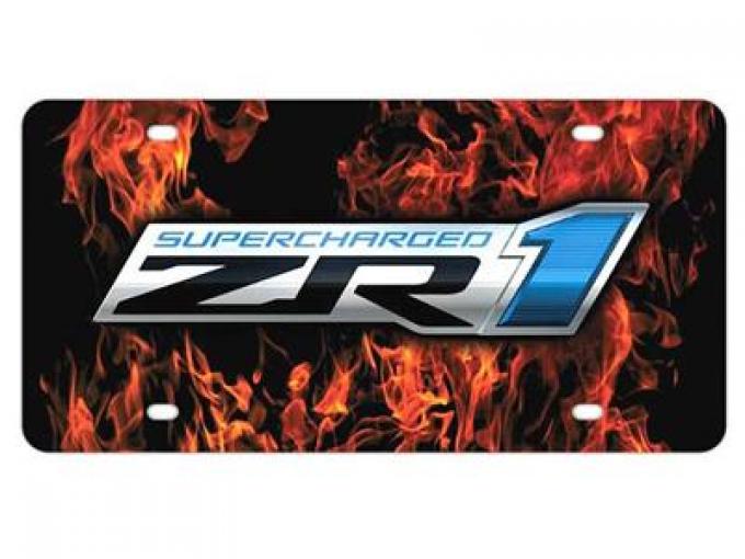 License Plate Sign With C6 ZR1 Supercharger