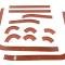 63 Steel Coupe Rear Inside Window Trim Mouldings Set