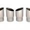 85-91 Exhaust Extensions Tips - Round Angle Cut Stainless Steel - 4 Pieces