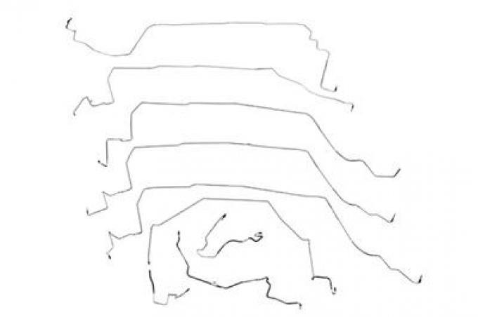 88-91 Brake Lines - Stainless Steel - 9 Pieces