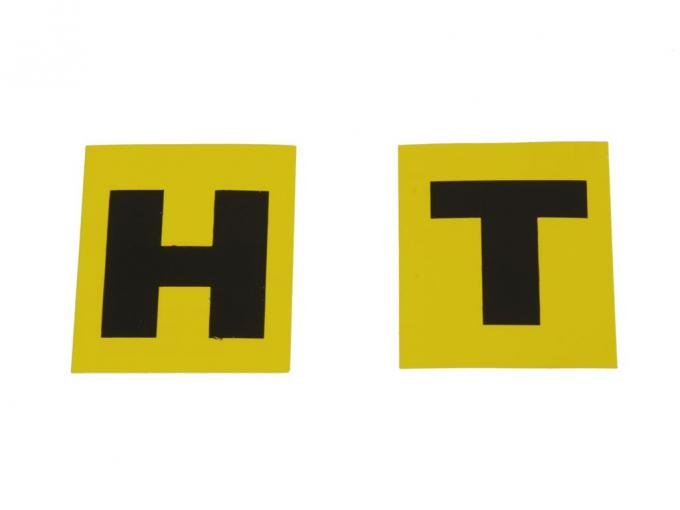66-68 Valve Cover Engine Code Decal "HT" L79 350 Horsepower 4 Speed