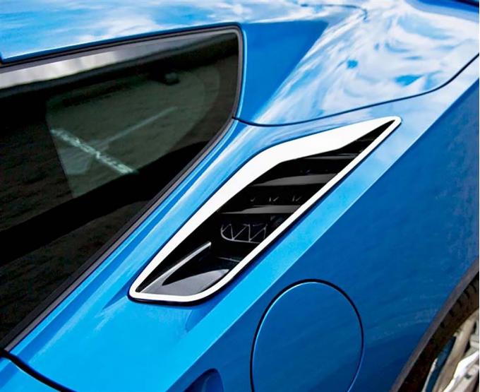 2014-2019 Rear Quarter Panel Vent Bezels - Polished Stainless Steel
