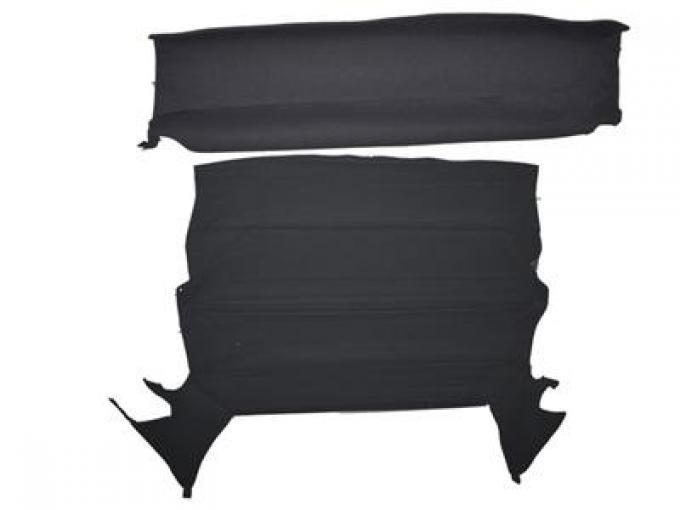 1998-2004 Soft Top / Convertible Top Headliner - Correct - Black Lori Cloth