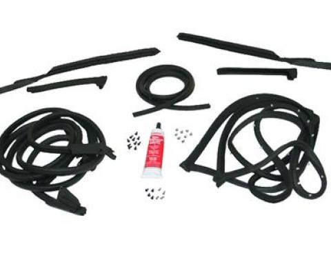 1969-1972 Coupe Body Weatherstrip Kit - Deluxe -1969 Late